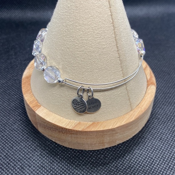 🩶ALEX AND ANI🩶Ice Disco Beaded Bangle in Shiny Silver/NWOT - Picture 4 of 6